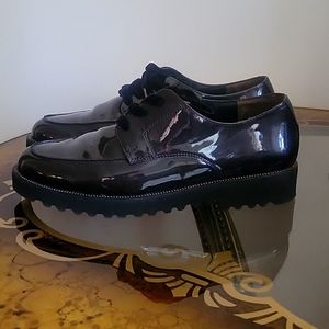 PAUL GREEN velvet lace oxford 8